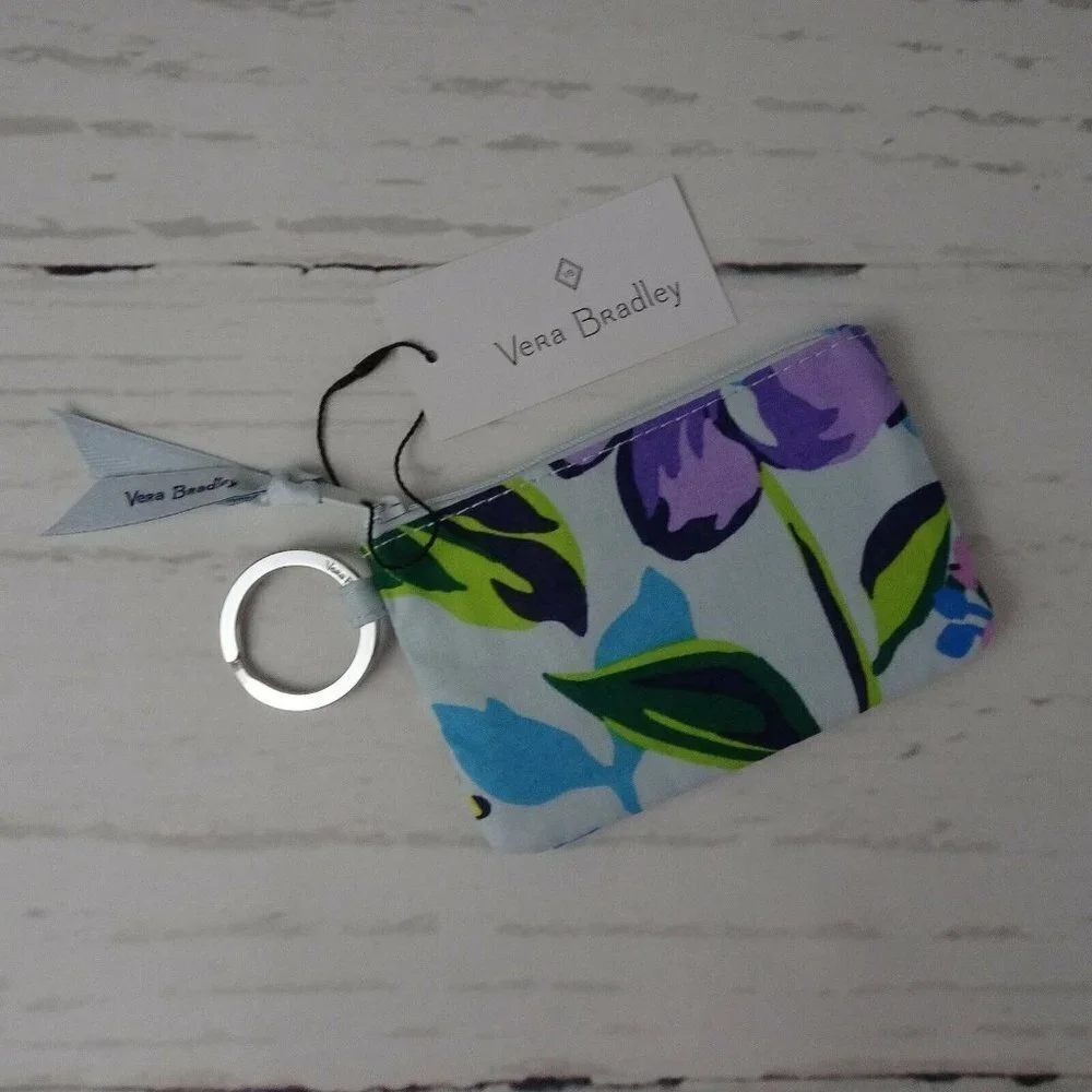 Vera Bradley Marian Floral Zip ID Card Case & Lanyard ID Holder 2-PC Boho NWT